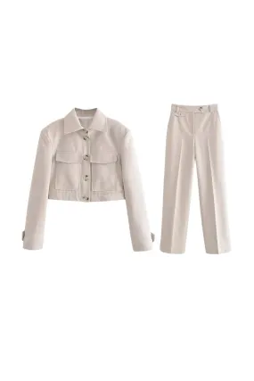 ' Brayden' Collared Short Blazer & Straight-Leg Pants (Sold Separately)