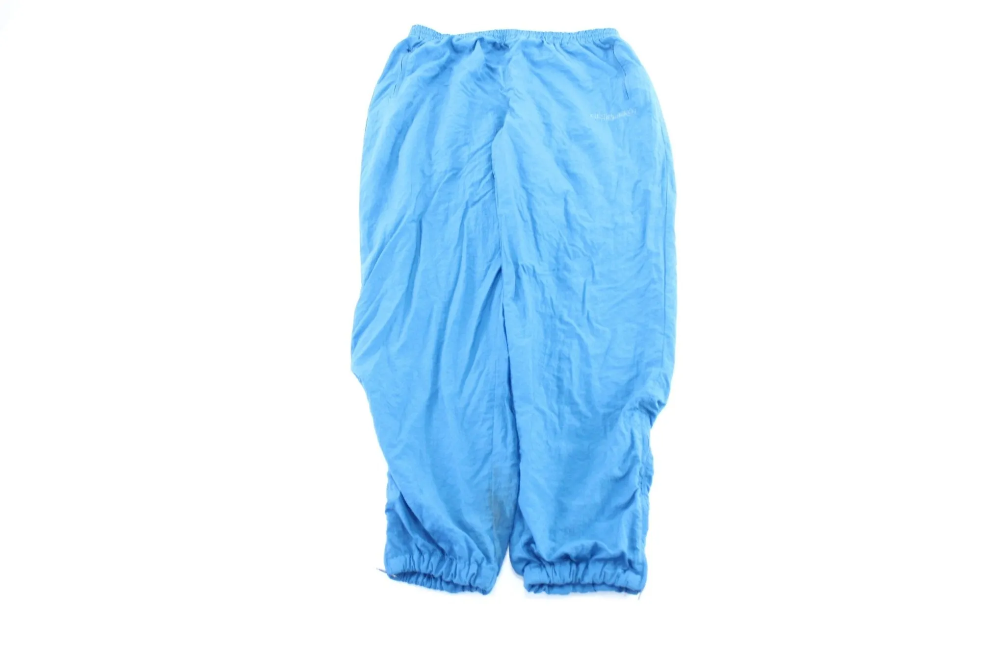 80's Adidas Embroidered Logo Blue Windbreaker Pants