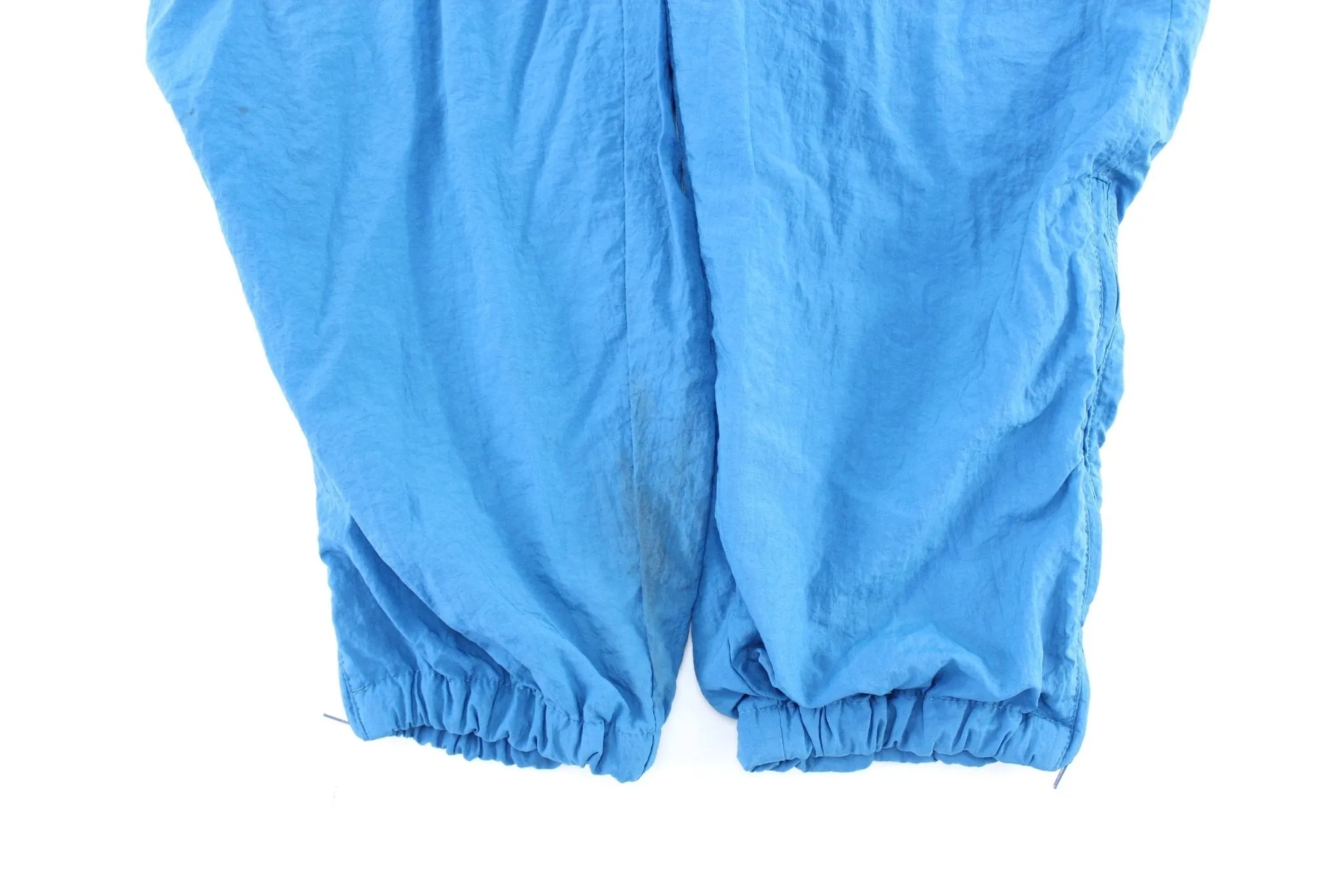 80's Adidas Embroidered Logo Blue Windbreaker Pants