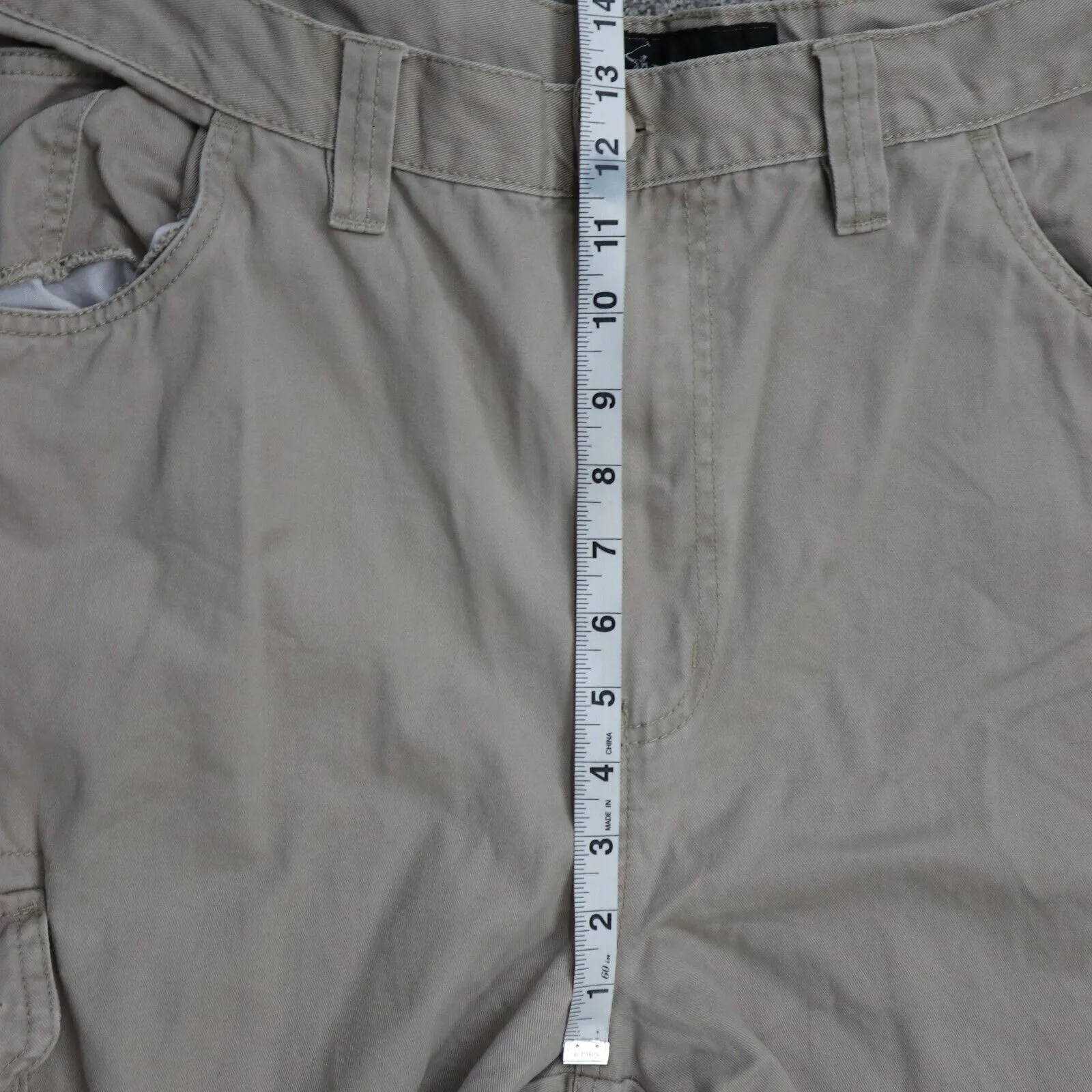 Beverly Hills Polo Club Mens Straight Leg Cargo Pants High Rise Tan Size 40