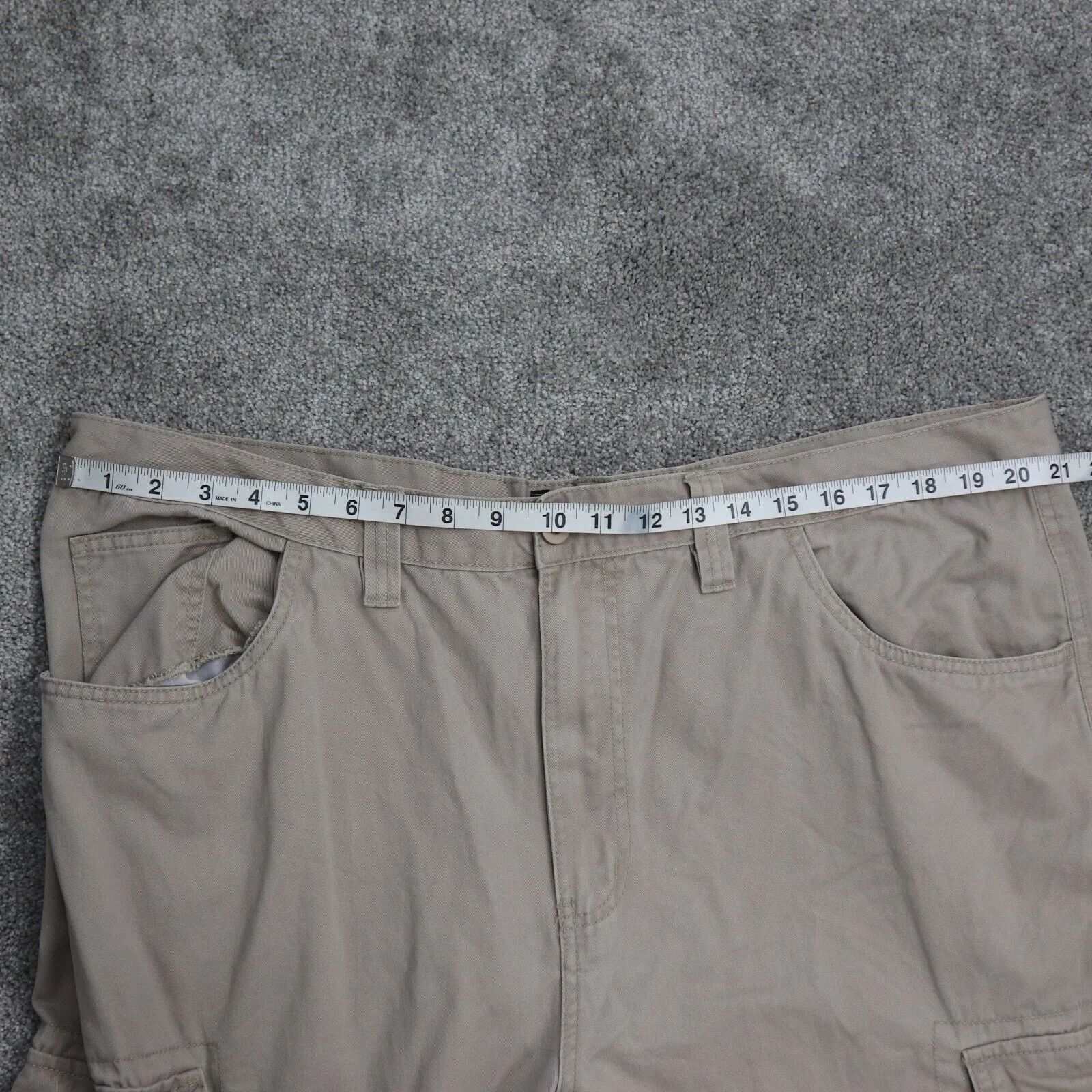 Beverly Hills Polo Club Mens Straight Leg Cargo Pants High Rise Tan Size 40