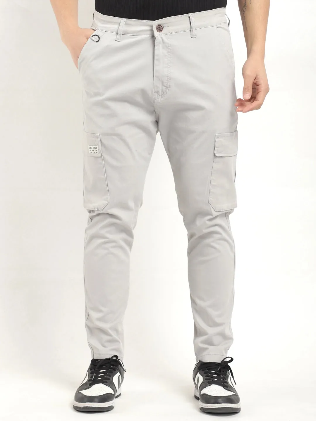 Crest Wears Silver Cotton Cargo