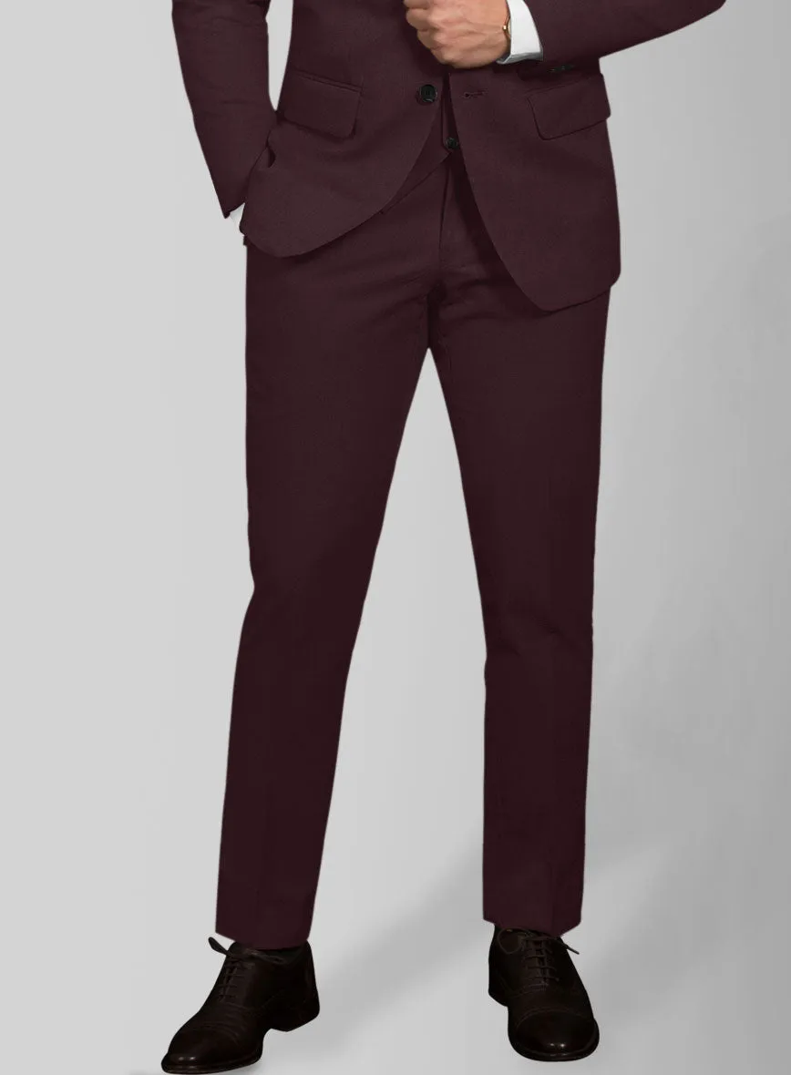 Italian Eggplant Cotton Stretch Pants