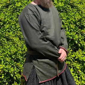 Long Sleeve Green Tunic - Linen
