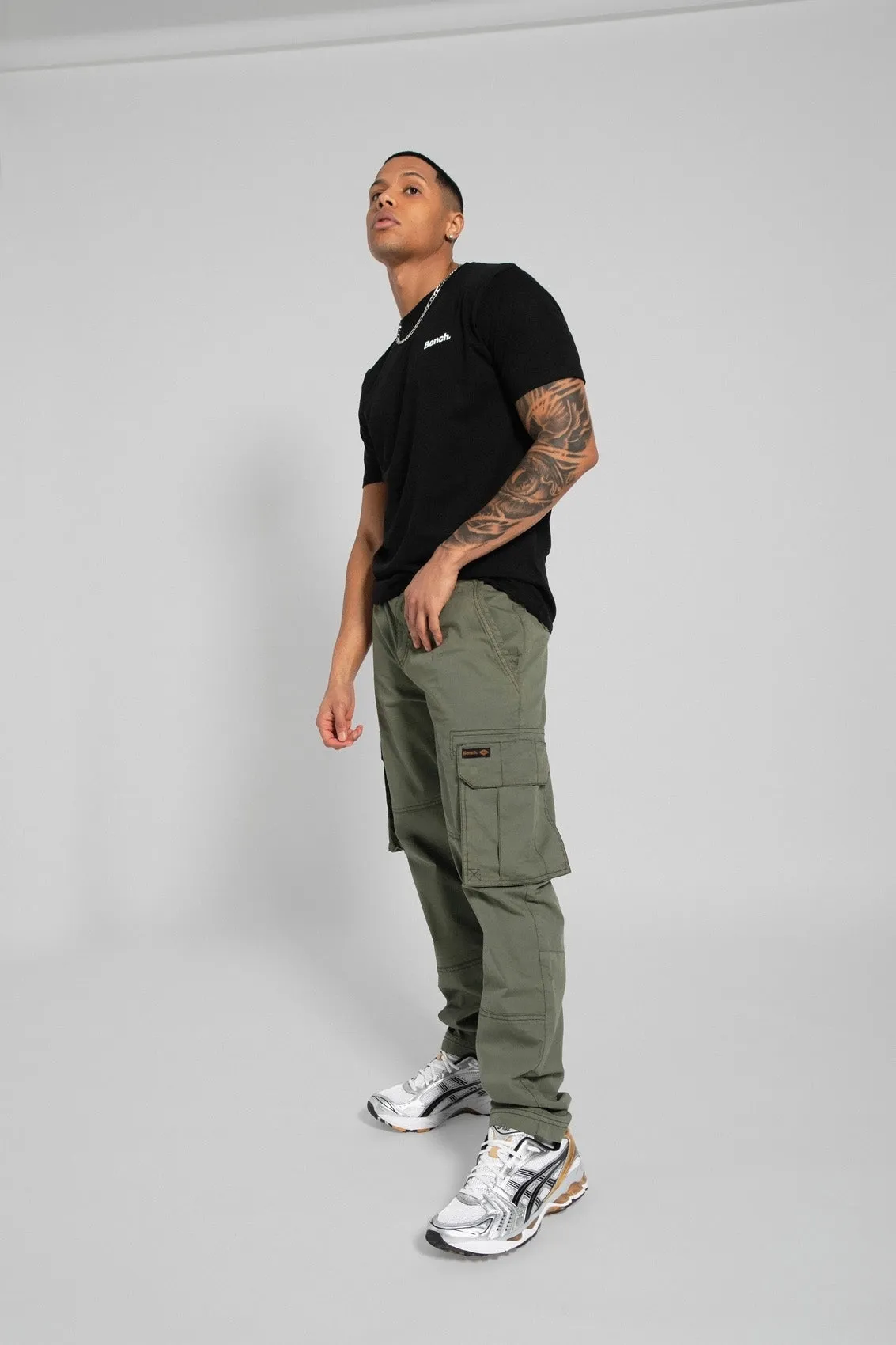 Mens 'SERGEI' Cargo Pants - OLIVE