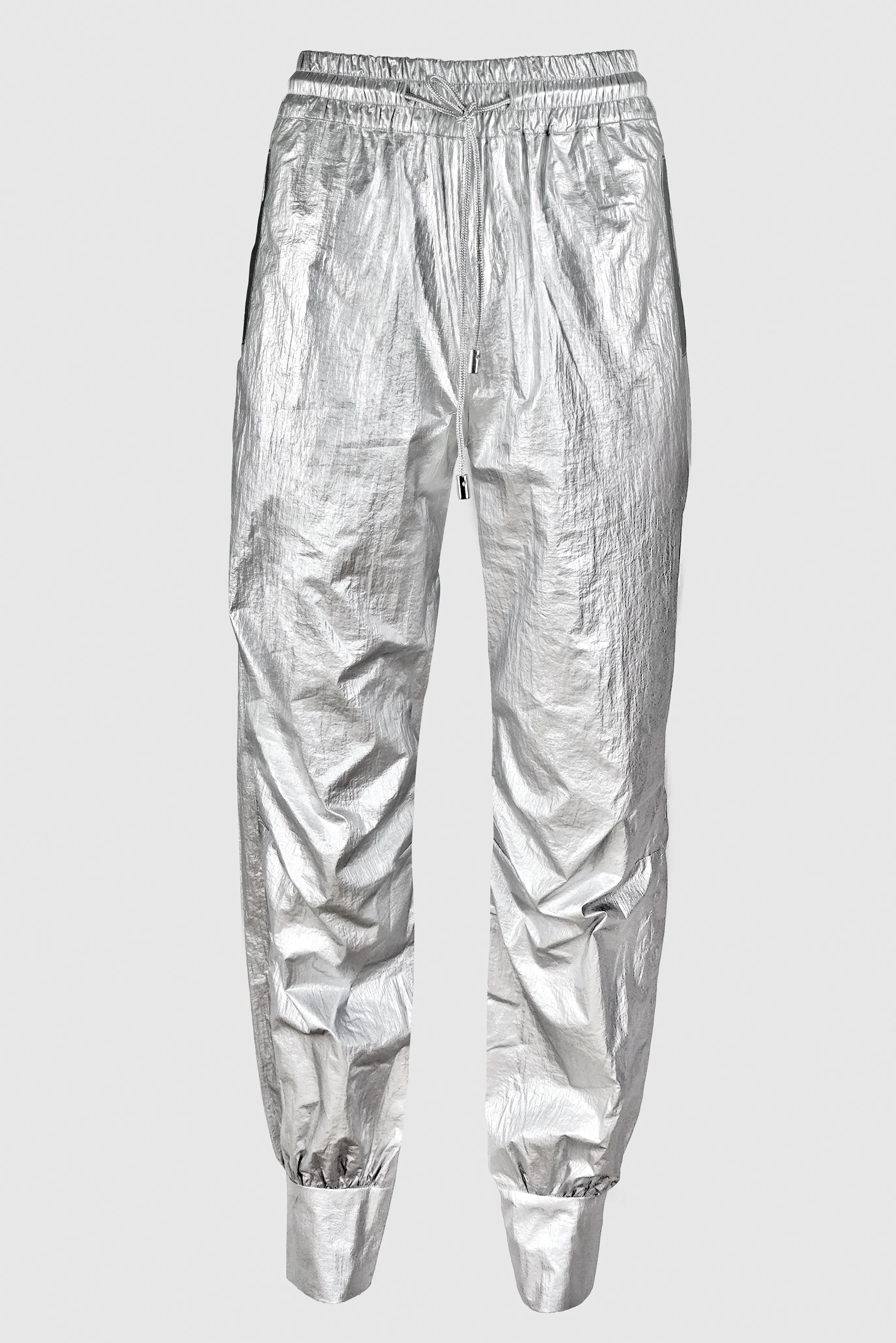 METALLIC TRACK PANTS