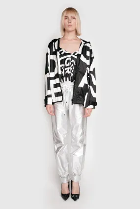 METALLIC TRACK PANTS