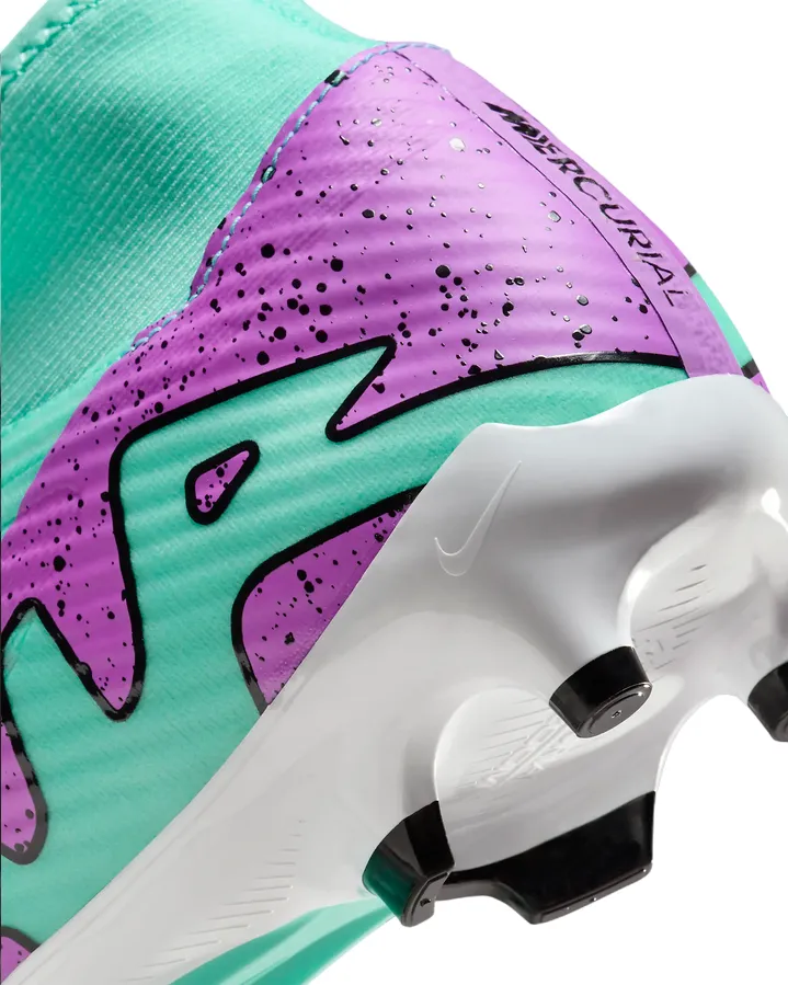Nike men's football boot Mercurial Superfly 9 Academy DJ5625-300 turquoise fuchsia black
