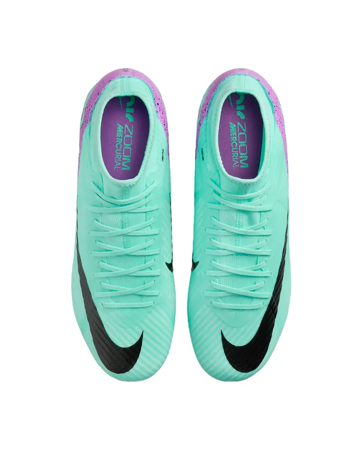 Nike men's football boot Mercurial Superfly 9 Academy DJ5625-300 turquoise fuchsia black