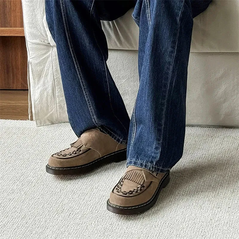 Retro Style Tassel Suede Leather Shoes