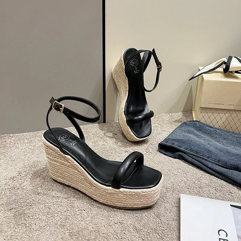 Summer Women's Shoes Ladies Sandals  Wedge Heel Sandals Bunch Casual Sandals Ladies Sandals for Women Platform Sandals High Heels