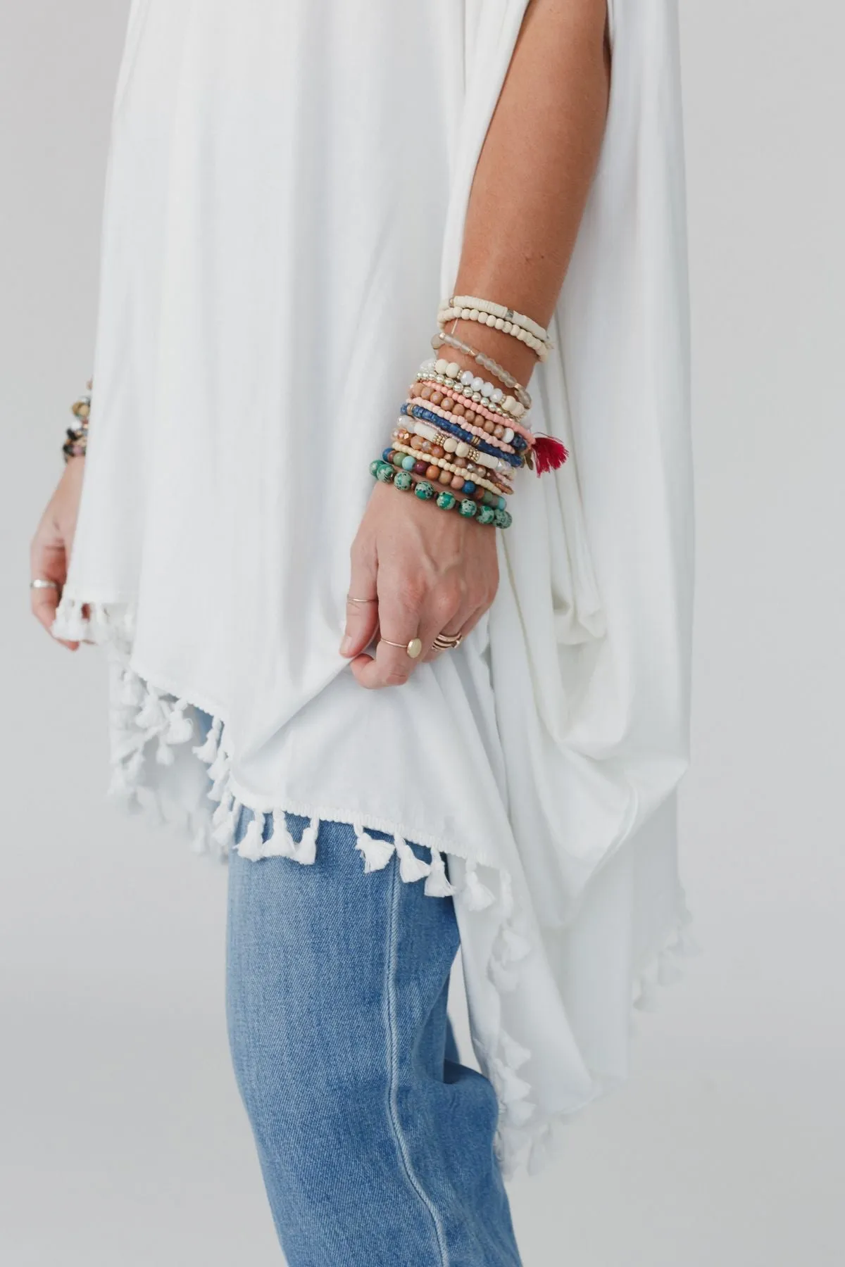 The Wren Tassel Tunic - Ivory