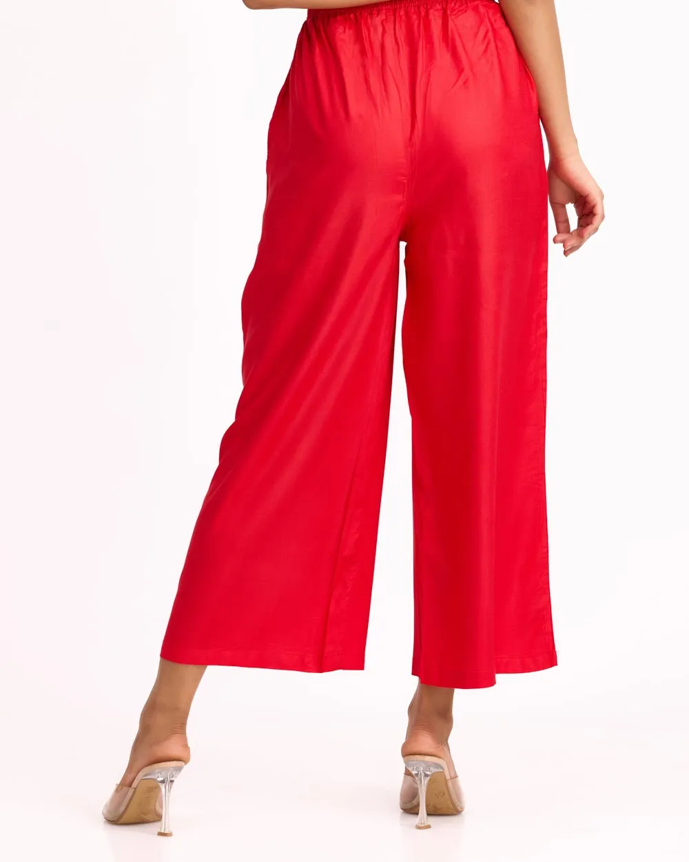 Women Red Palazzos